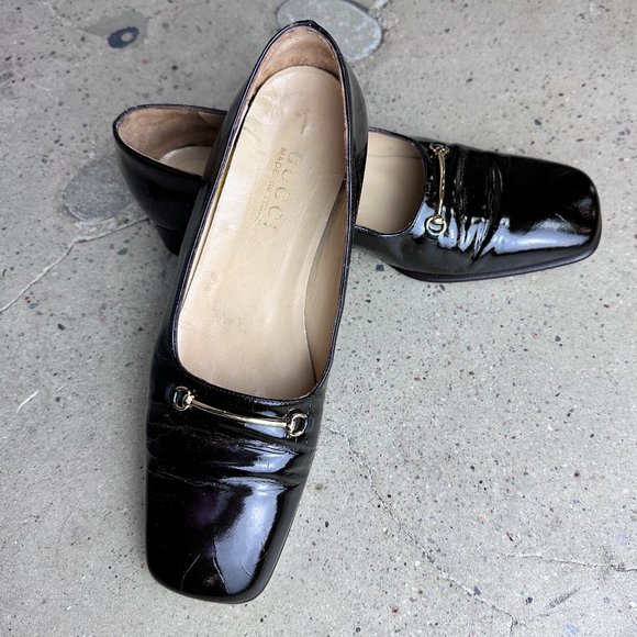 Vintage Gucci Patent Horsebit Loafers - Picture 2 of 11